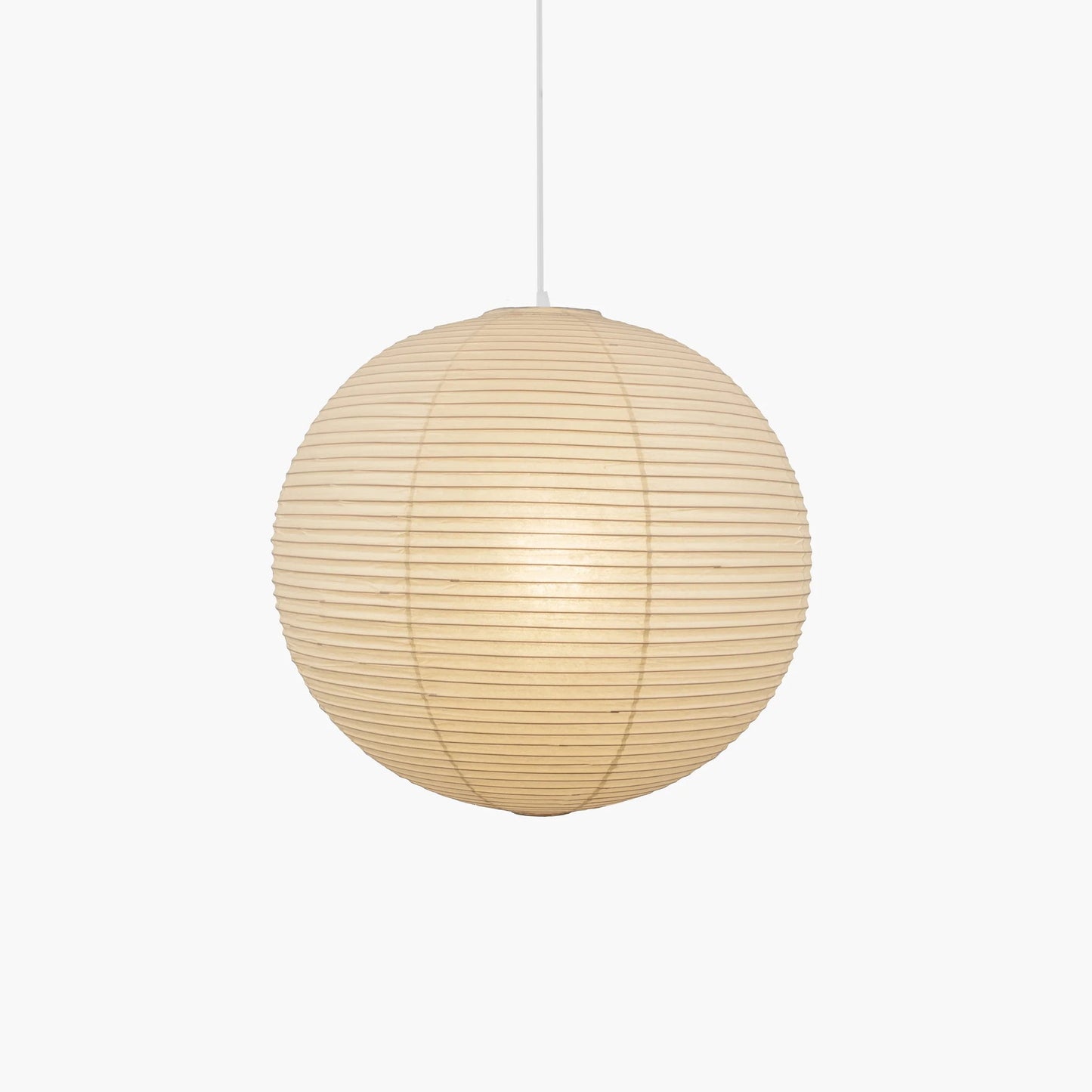 Washi Paper A Pendant Lamp ∅ 21.7″ x H 20.5″ / Dia 55cm x H 52cm / White Lampshade & White Cable 1001 Pendant light
