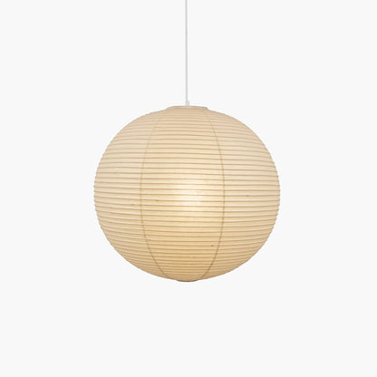 Washi Paper A Pendant Lamp ∅ 21.7″ x H 20.5″ / Dia 55cm x H 52cm / White Lampshade & White Cable 1001 Pendant light