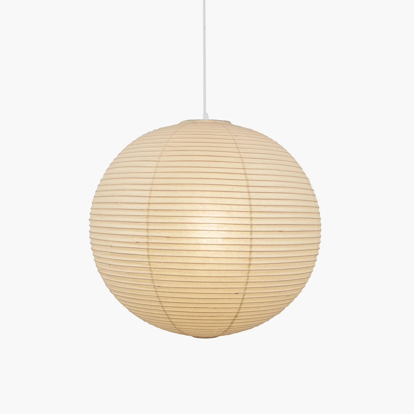 Washi Paper A Pendant Lamp ∅ 23.6″ x H 22.8″ / Dia 60cm x H 58cm / White Lampshade & White Cable 1001 Pendant light