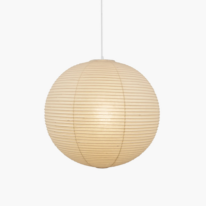 Washi Paper A Pendant Lamp ∅ 23.6″ x H 22.8″ / Dia 60cm x H 58cm / White Lampshade & White Cable 1001 Pendant light