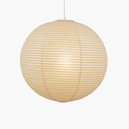 Washi Paper A Pendant Lamp ∅ 29.5″ x H 27.9″ / Dia 75cm x H 71cm / White Lampshade & White Cable 1001 Pendant light