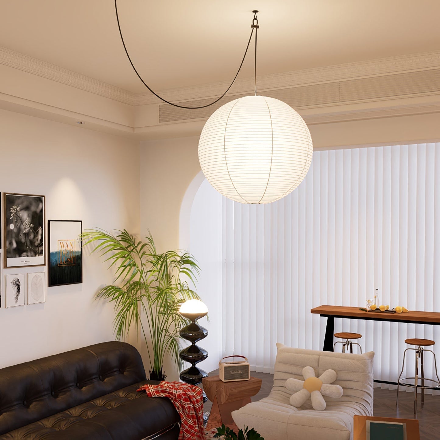 Akari A Round Swag Light 1001 Pendant light