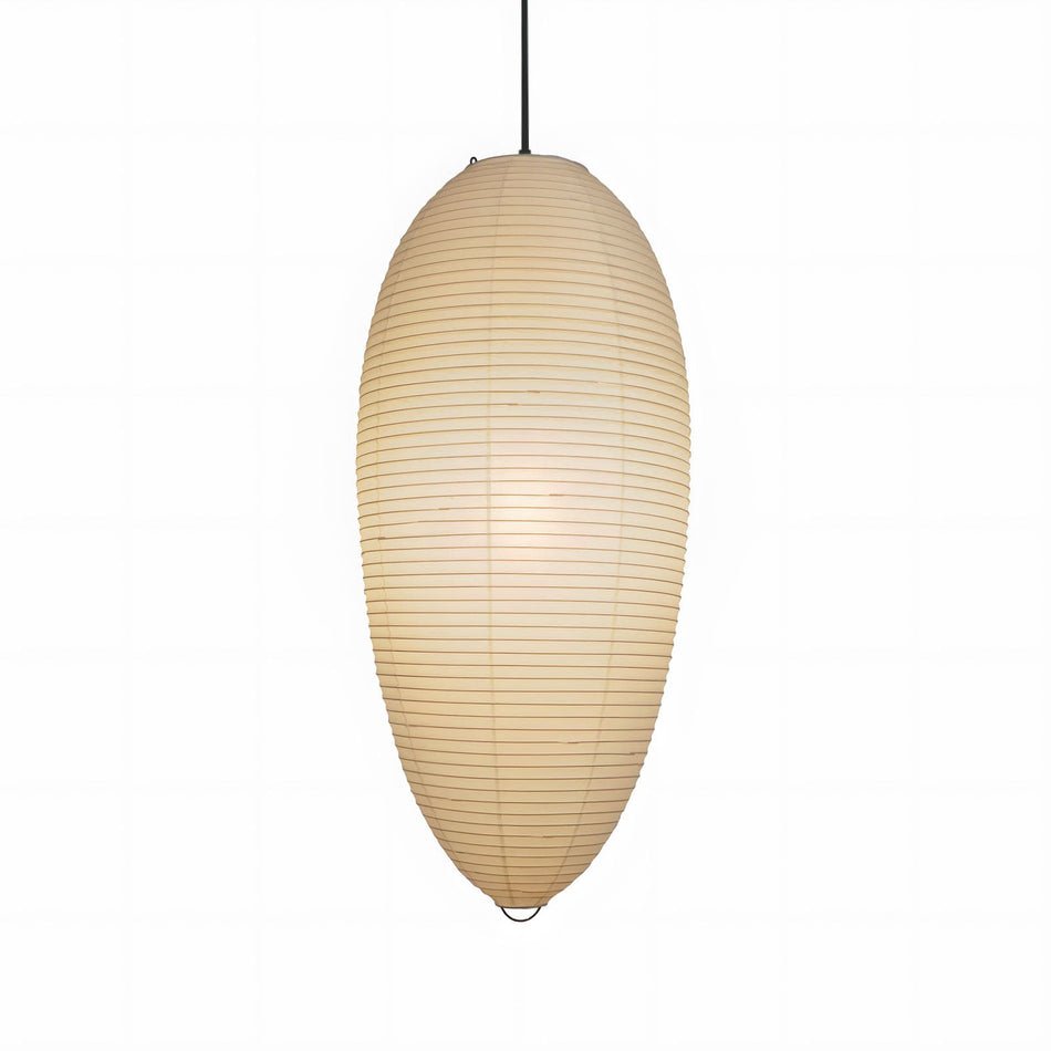 Washi Paper Chestnut Pendant Lamp ∅ 12.6″ x H 24.8″ / White Pendant light