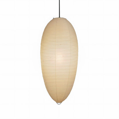 Washi Paper Chestnut Pendant Lamp ∅ 12.6″ x H 24.8″ / White Pendant light