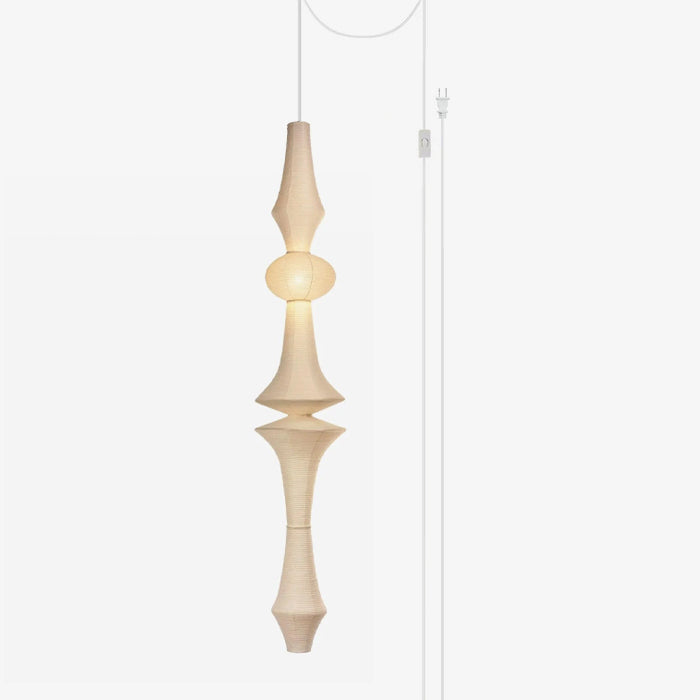 Washi Paper E Pendant Swag Light