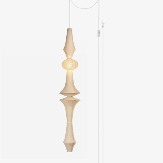 Washi Paper E Pendant Swag Light