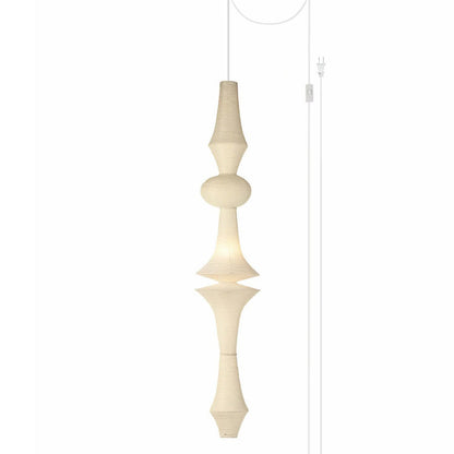 Washi Paper E Pendant Swag Light