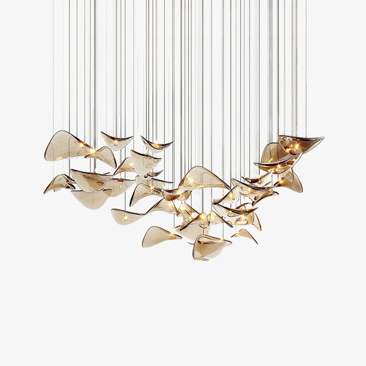 Wave Floating Leaf Chandelier Chandelier