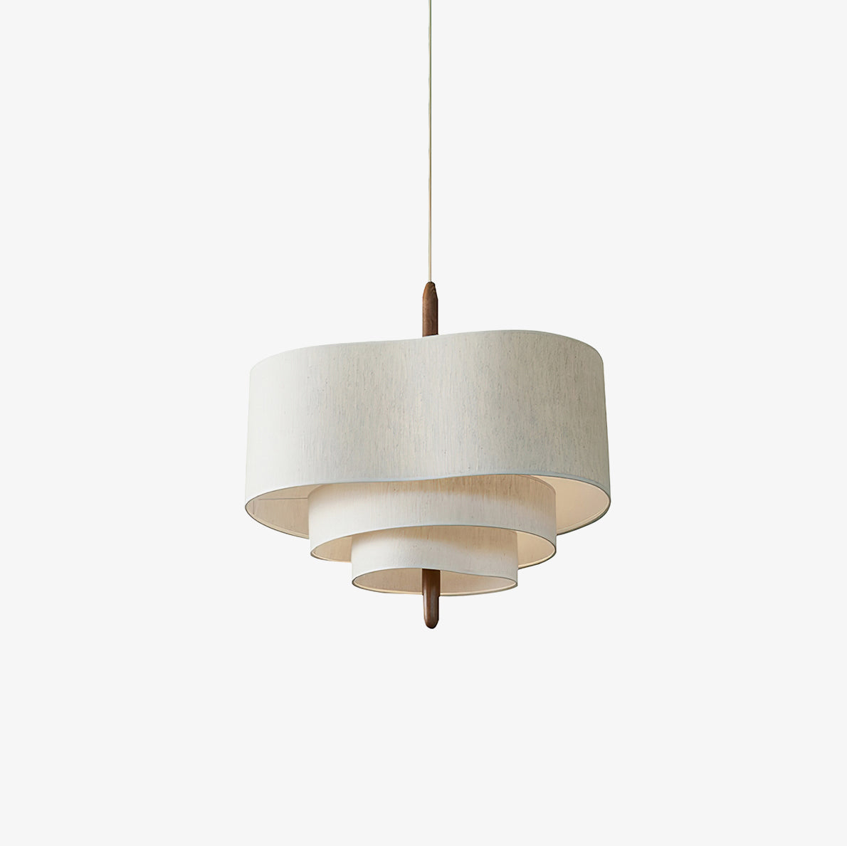 Wave Ladder Pendant Lamp ∅ 22.8″ H 14″ / Dia 58cm x H 35.5cm / Walnut wood & White Pendant light