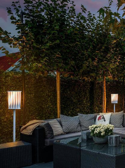 White Column Outdoor Light ∅ 7.9″ x H 59″ / Dia 20cm x H 150cm / White Floor lamp