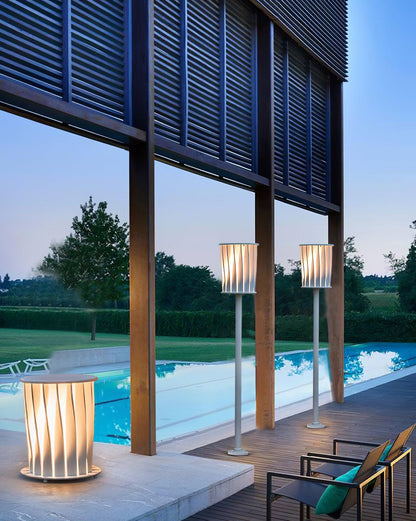 White Column Outdoor Light ∅ 7.9″ x H 59″ / Dia 20cm x H 150cm / White Floor lamp