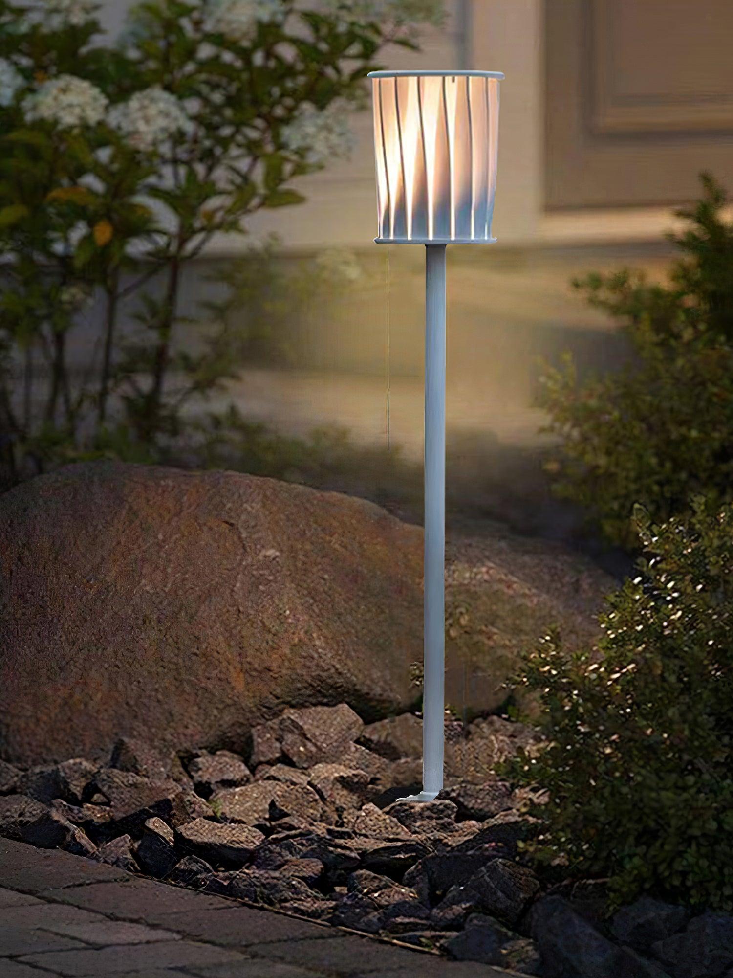 White Column Outdoor Light ∅ 7.9″ x H 59″ / Dia 20cm x H 150cm / White Floor lamp