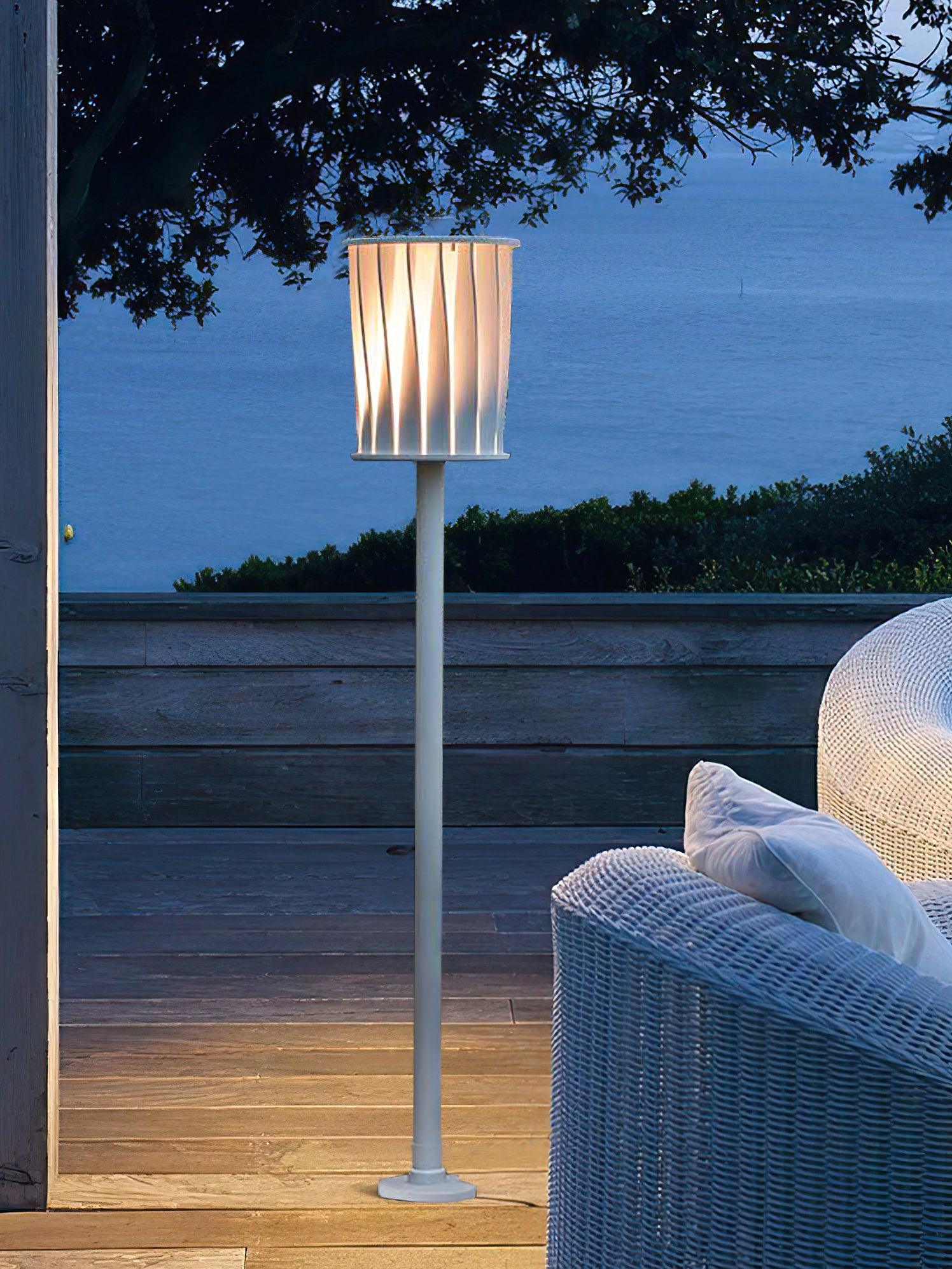 White Column Outdoor Light ∅ 7.9″ x H 59″ / Dia 20cm x H 150cm / White Floor lamp