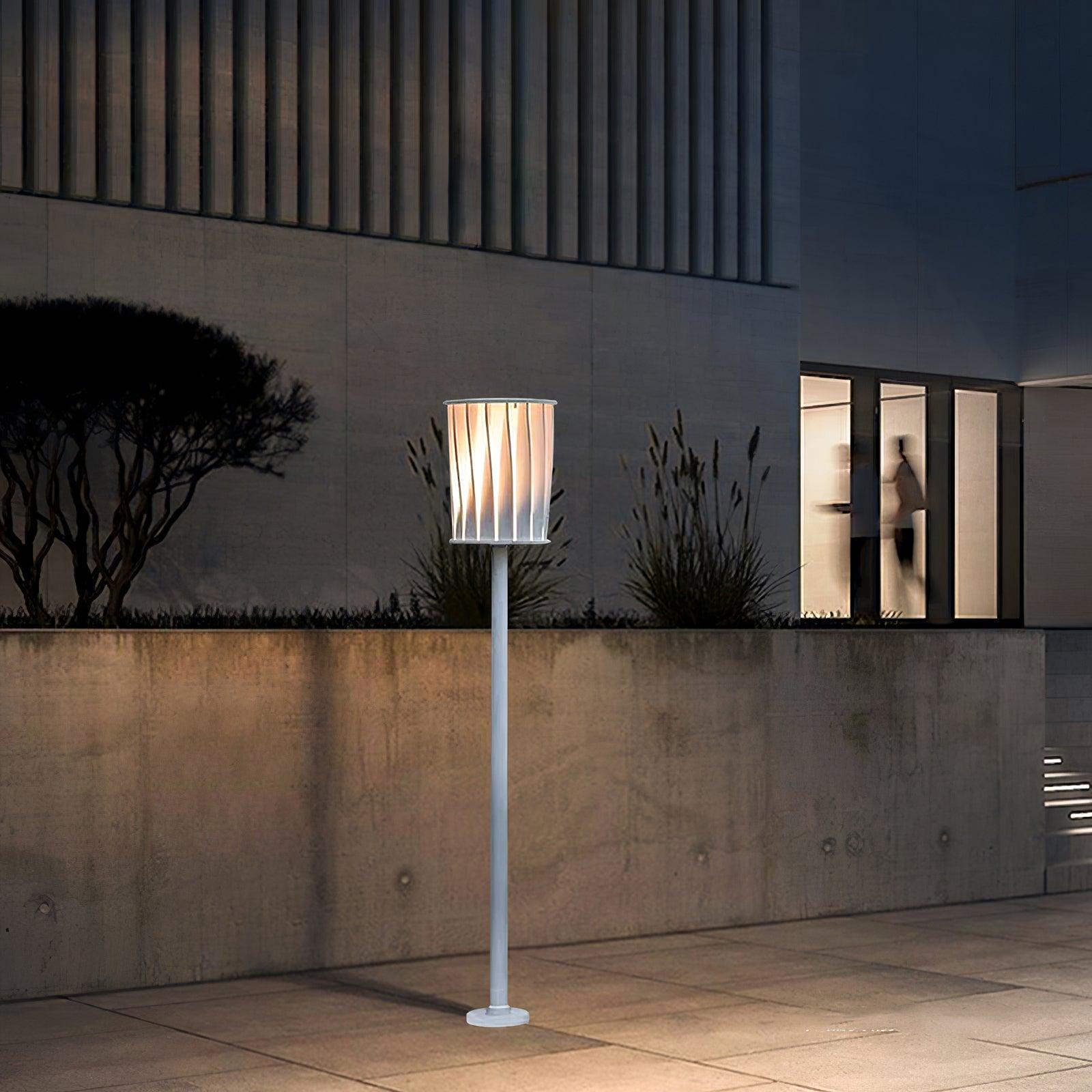 White Column Outdoor Light ∅ 7.9″ x H 59″ / Dia 20cm x H 150cm / White Floor lamp