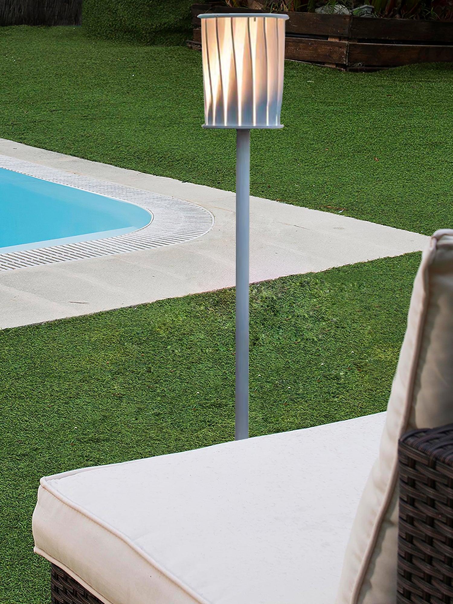 White Column Outdoor Light ∅ 7.9″ x H 59″ / Dia 20cm x H 150cm / White Floor lamp
