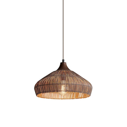 Wicker Rattan Pendant Light ∅ 15.7″ x H 59.1″ / Dia 40cm x H 150cm / Natural rattan Pendant light