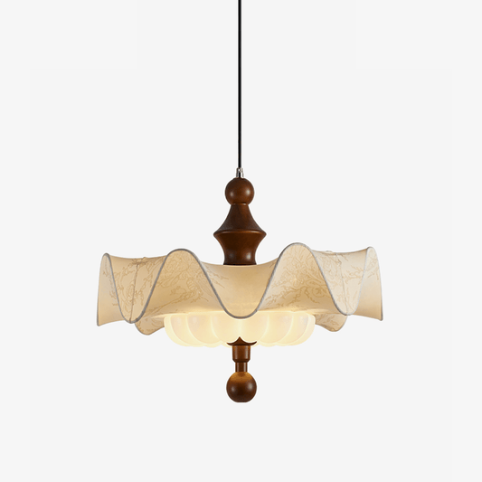 Willow Whisper Scalloped Pendant Lamp