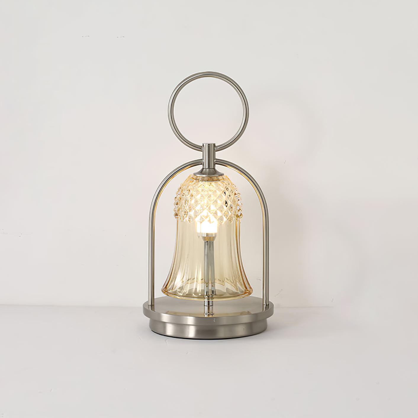 Wind Chime Portable Battery Table Lamp ∅ 6.2″ x H 12.5″/ Dia 16cm x H 32cm / Champagne / Touch Table lamp