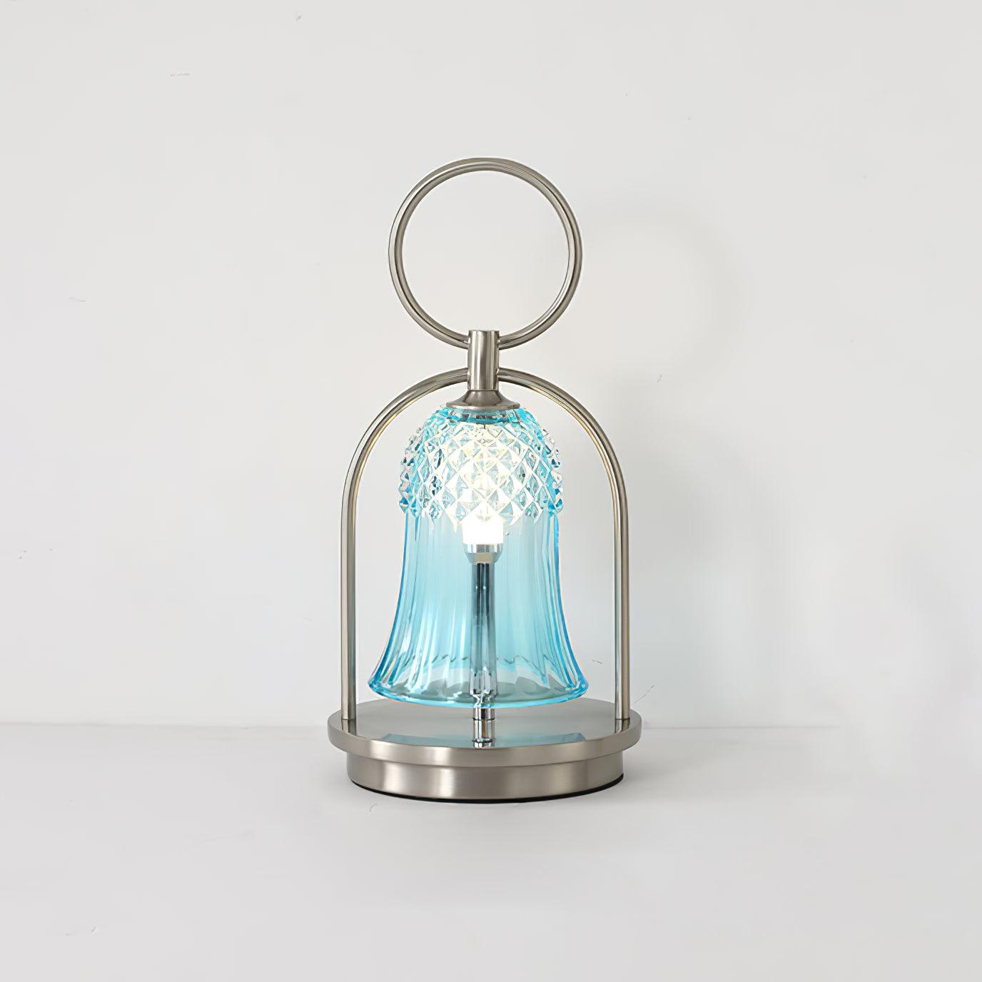 Wind Chime Portable Battery Table Lamp ∅ 6.2″ x H 12.5″/ Dia 16cm x H 32cm / Blue / Touch Table lamp