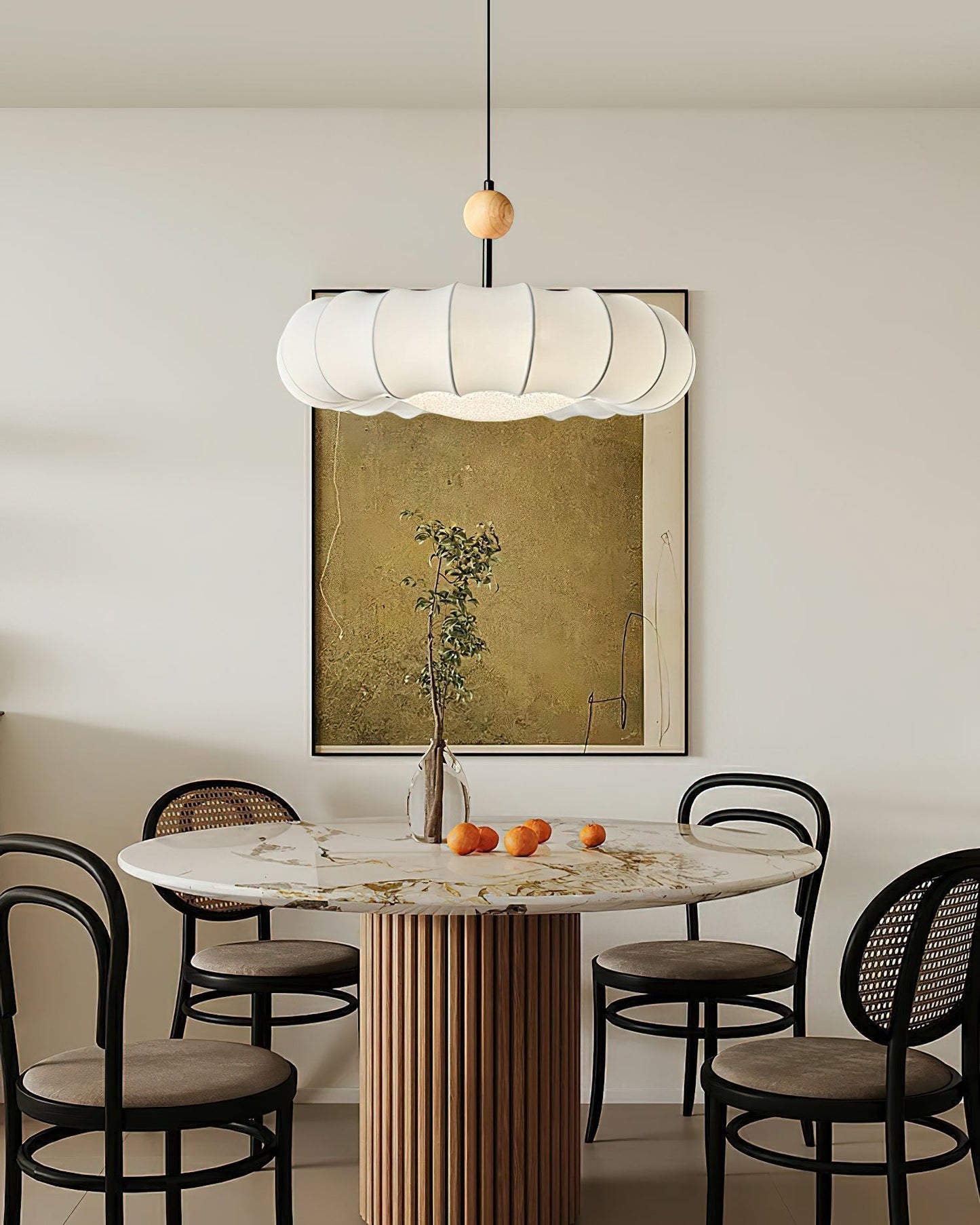 Winnie Veil Pendant Light ∅ 19.7″ x H 11″ / Dia 50cm x H 28cm / Beige Pendant light