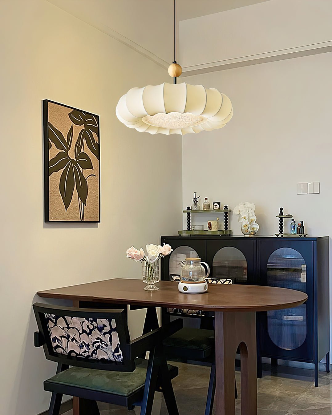 Winnie Veil Pendant Light ∅ 19.7″ x H 11″ / Dia 50cm x H 28cm / Beige Pendant light