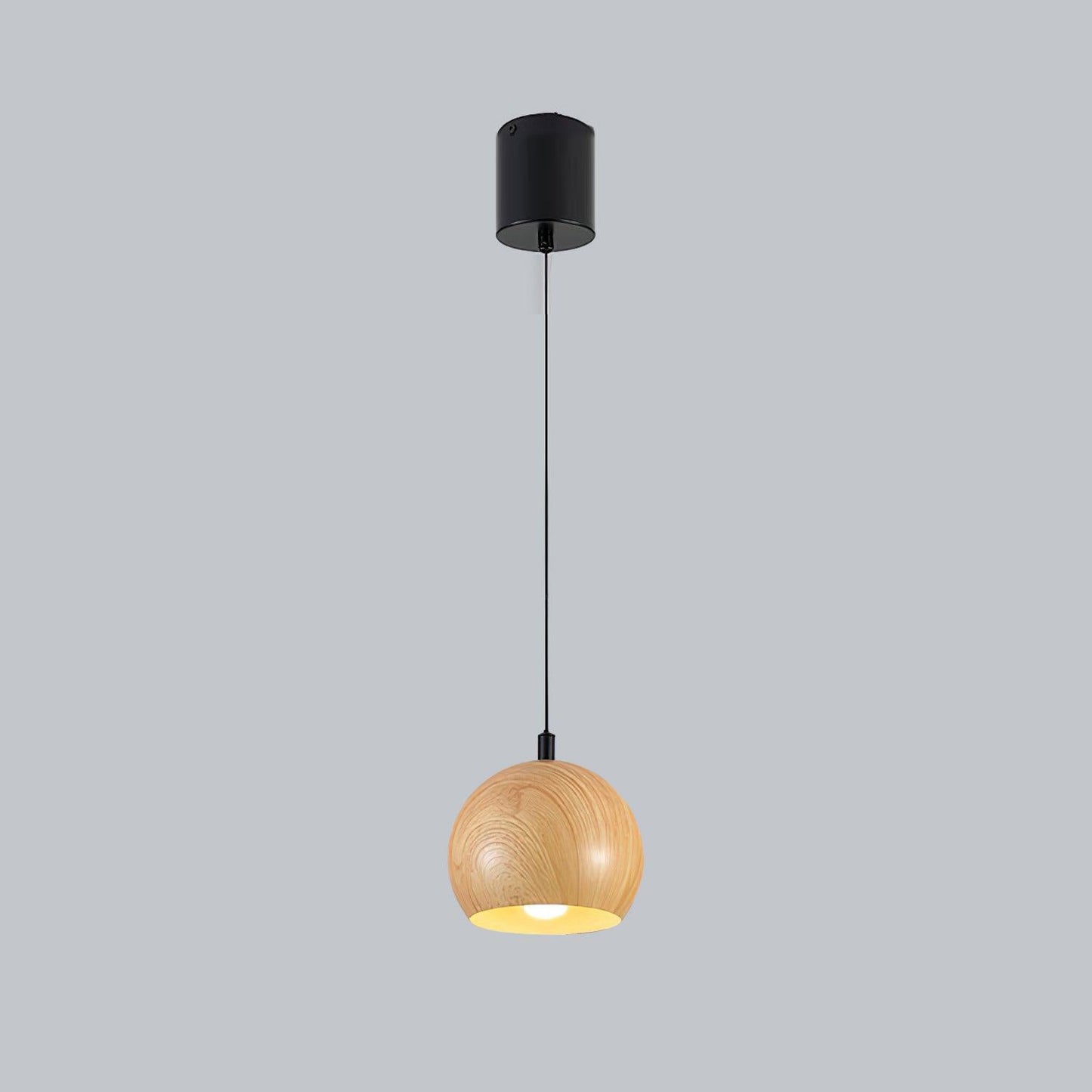 Timeless Grain Pendant Lamp Model A ∅ 7.1″ x H 5.5″ / Dia 18cm x H 14cm / Wood Grain Hydrographics / Warm Light 1001