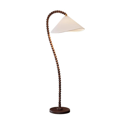 Wooden Bead Floor Lamp Model A ∅ 21.7″ x H 66.9″ / Walnut Color / US Plug Floor lamp