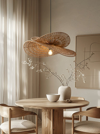 Woven Breeze Pendant Light ∅ 19.7″ x H 7.9″ / Natural hemp color 1001 pendant Lamp