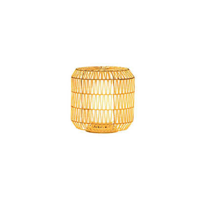 Woven Rattan Outdoor Lamp ∅ 12.2″ x H 11″ / Dia 31cm x H 28cm / Warm Light / Model A: Wired Version Outdoor Lighting