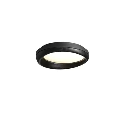 Zenova Wood Ceiling Light ∅ 23.6’’ x H 5.1’’ / Black & Black / Warm Light Ceiling lamp
