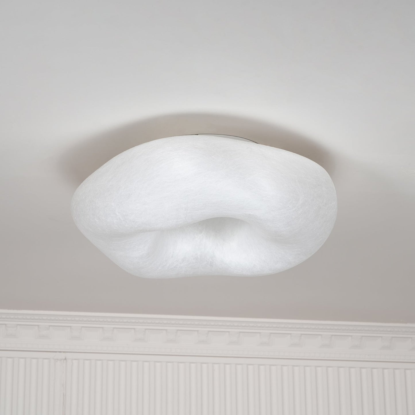 Yunduo Silk Ceiling Lamp ∅ 19.7″ x H 7″ / Dia 50cm x H 18cm (Power ~20W) / White / Warm Light Ceiling lamp