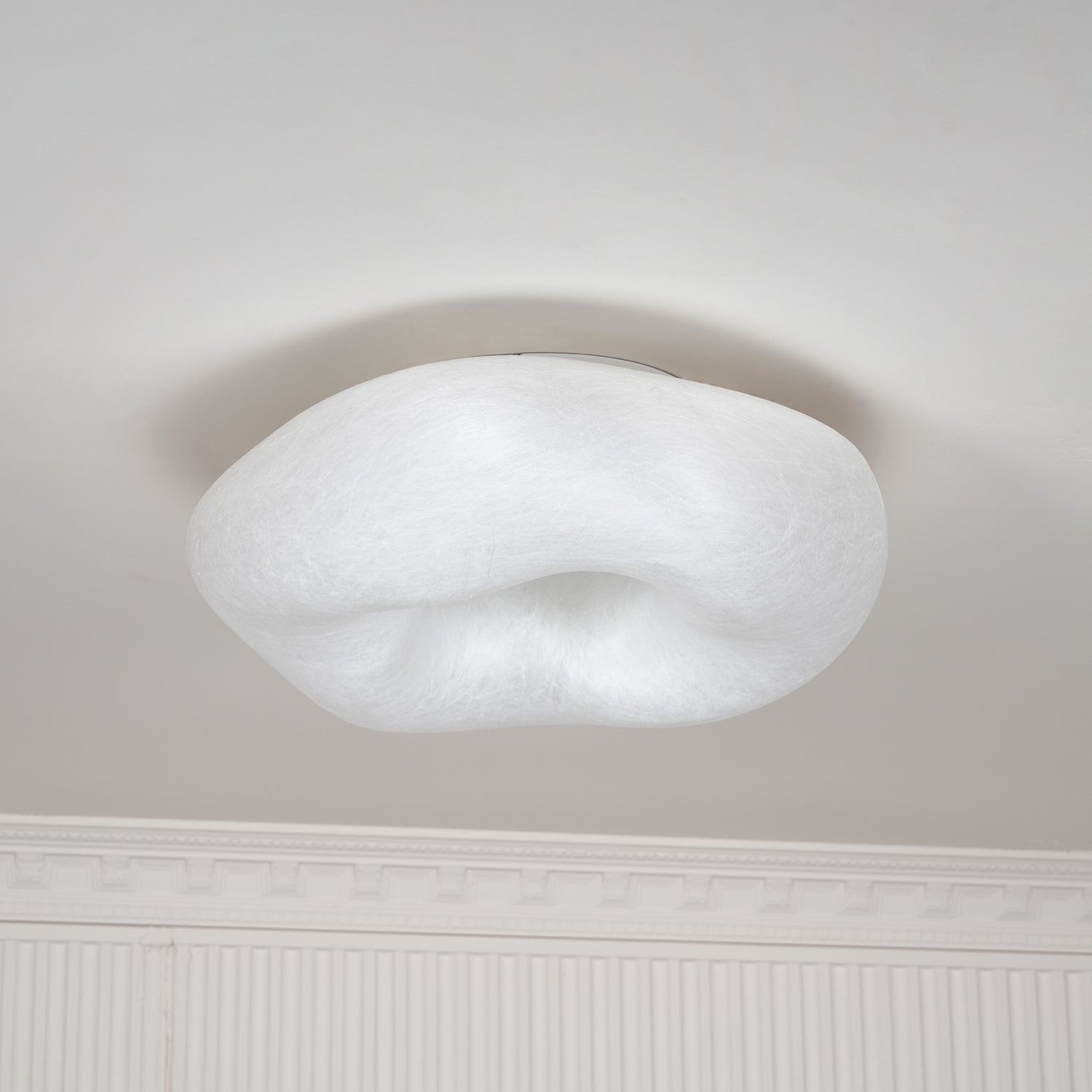 Yunduo Silk Ceiling Lamp ∅ 19.7″ x H 7″ / Dia 50cm x H 18cm (Power ~20W) / White / Warm Light Ceiling lamp