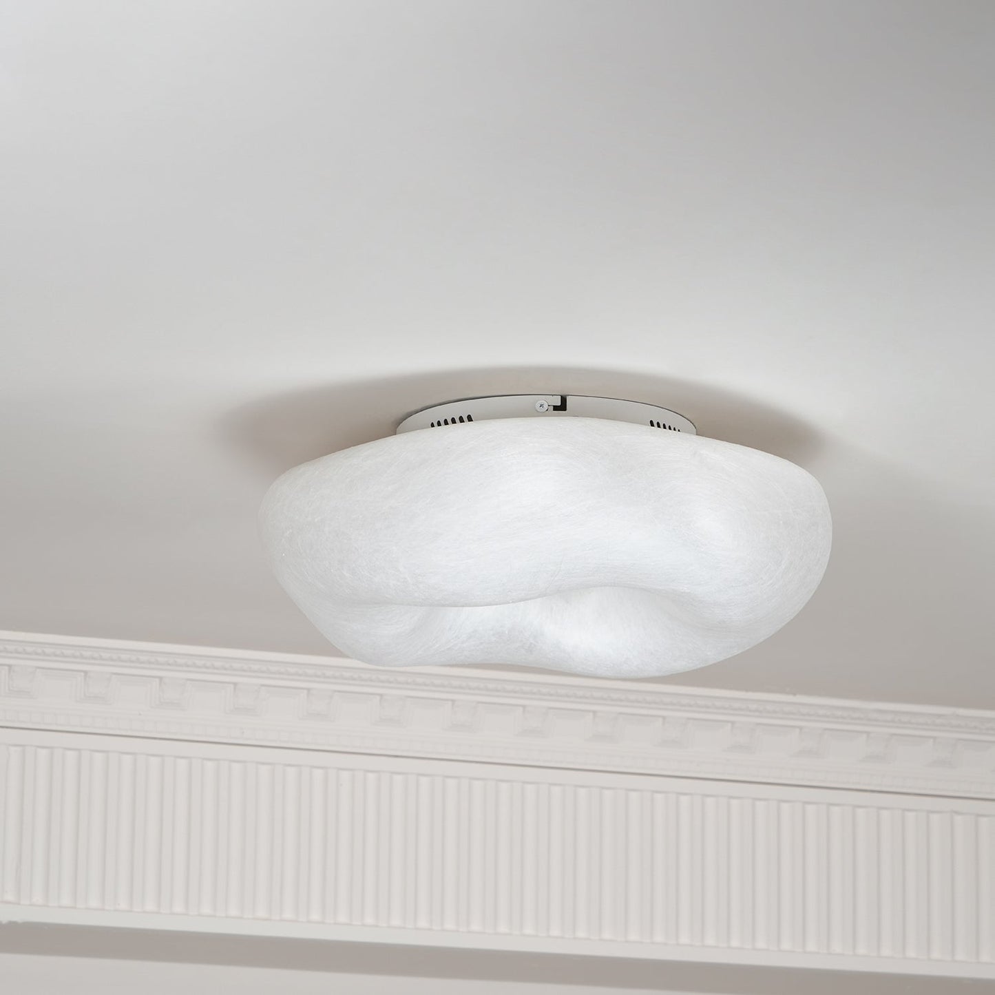 Yunduo Silk Ceiling Lamp ∅ 19.7″ x H 7″ / Dia 50cm x H 18cm (Power ~20W) / White / Warm Light Ceiling lamp