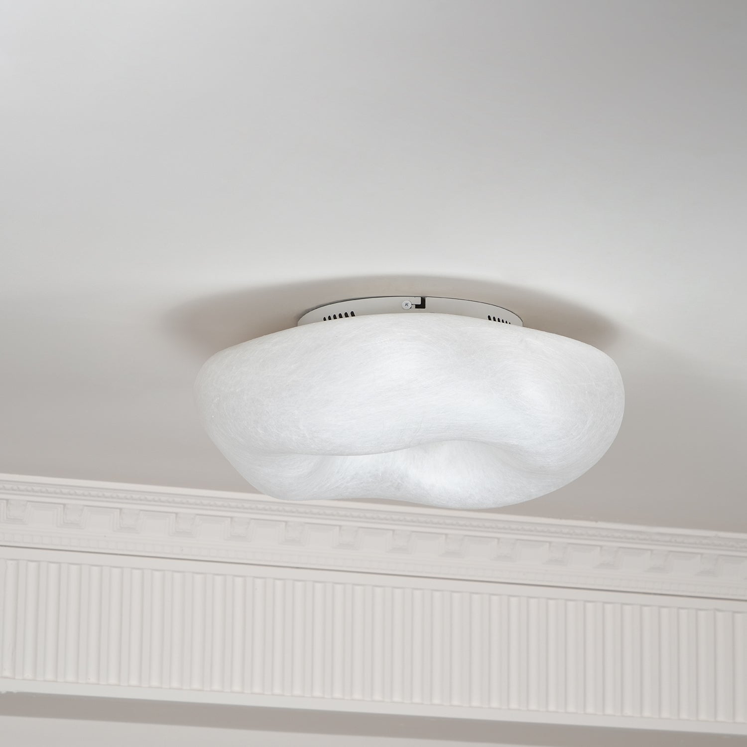 Yunduo Silk Ceiling Lamp ∅ 19.7″ x H 7″ / Dia 50cm x H 18cm (Power ~20W) / White / Warm Light Ceiling lamp