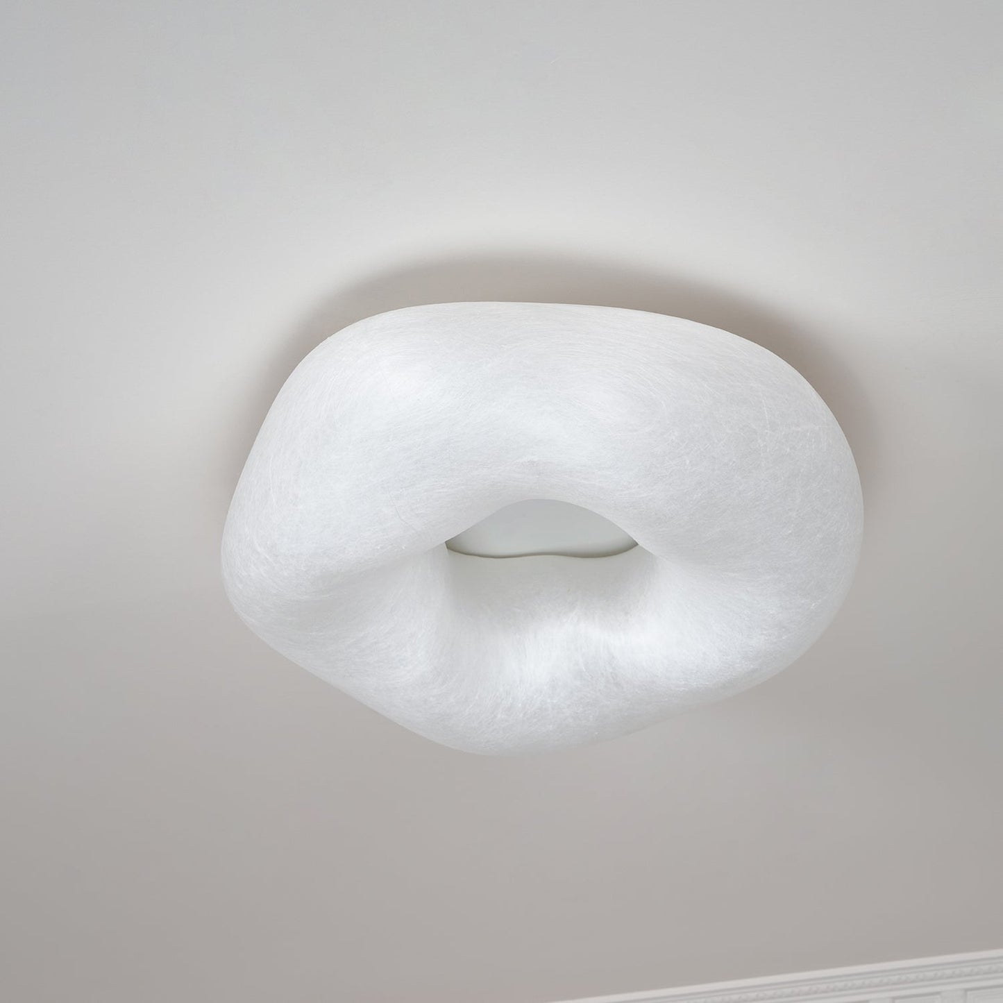Yunduo Silk Ceiling Lamp ∅ 19.7″ x H 7″ / Dia 50cm x H 18cm (Power ~20W) / White / Warm Light Ceiling lamp