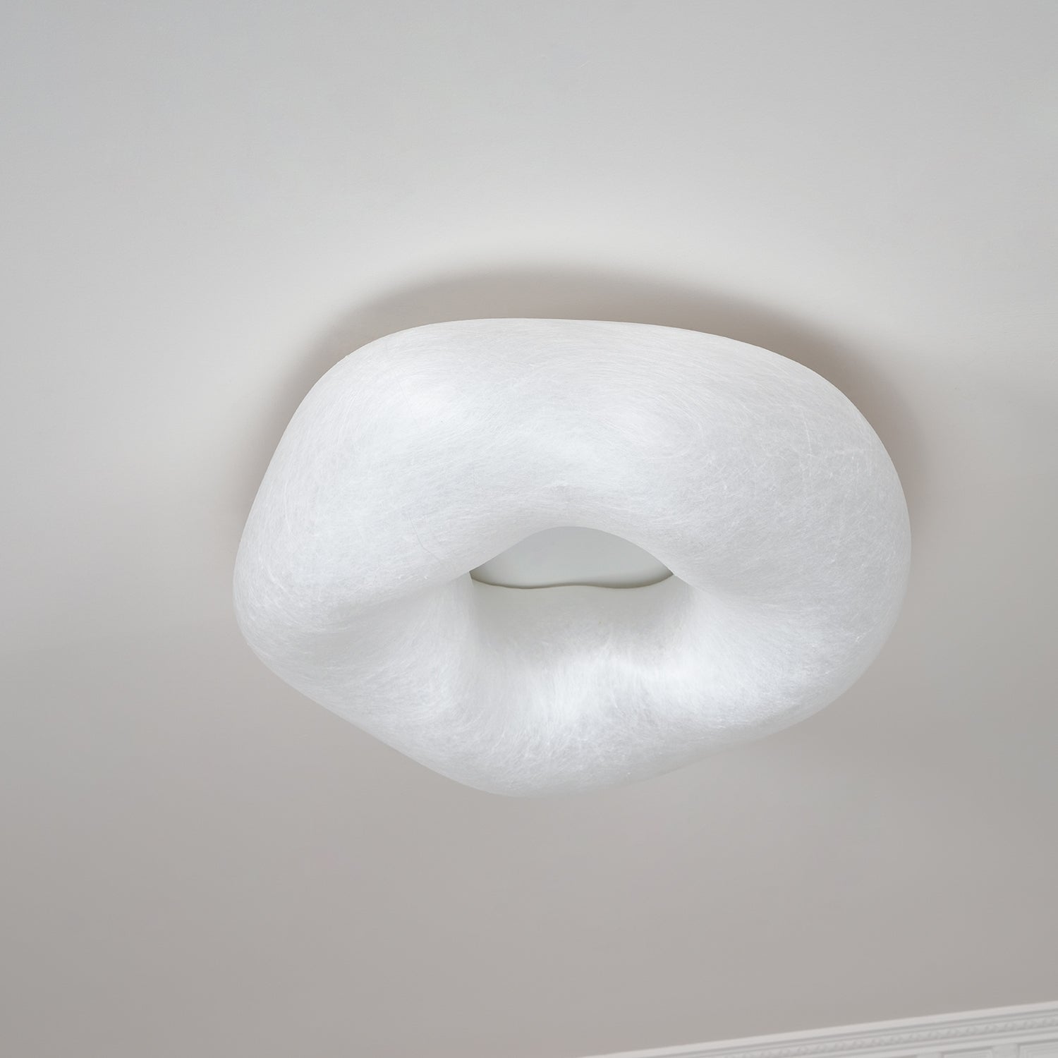 Yunduo Silk Ceiling Lamp ∅ 19.7″ x H 7″ / Dia 50cm x H 18cm (Power ~20W) / White / Warm Light Ceiling lamp