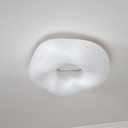 Yunduo Silk Ceiling Lamp ∅ 19.7″ x H 7″ / Dia 50cm x H 18cm (Power ~20W) / White / Warm Light Ceiling lamp