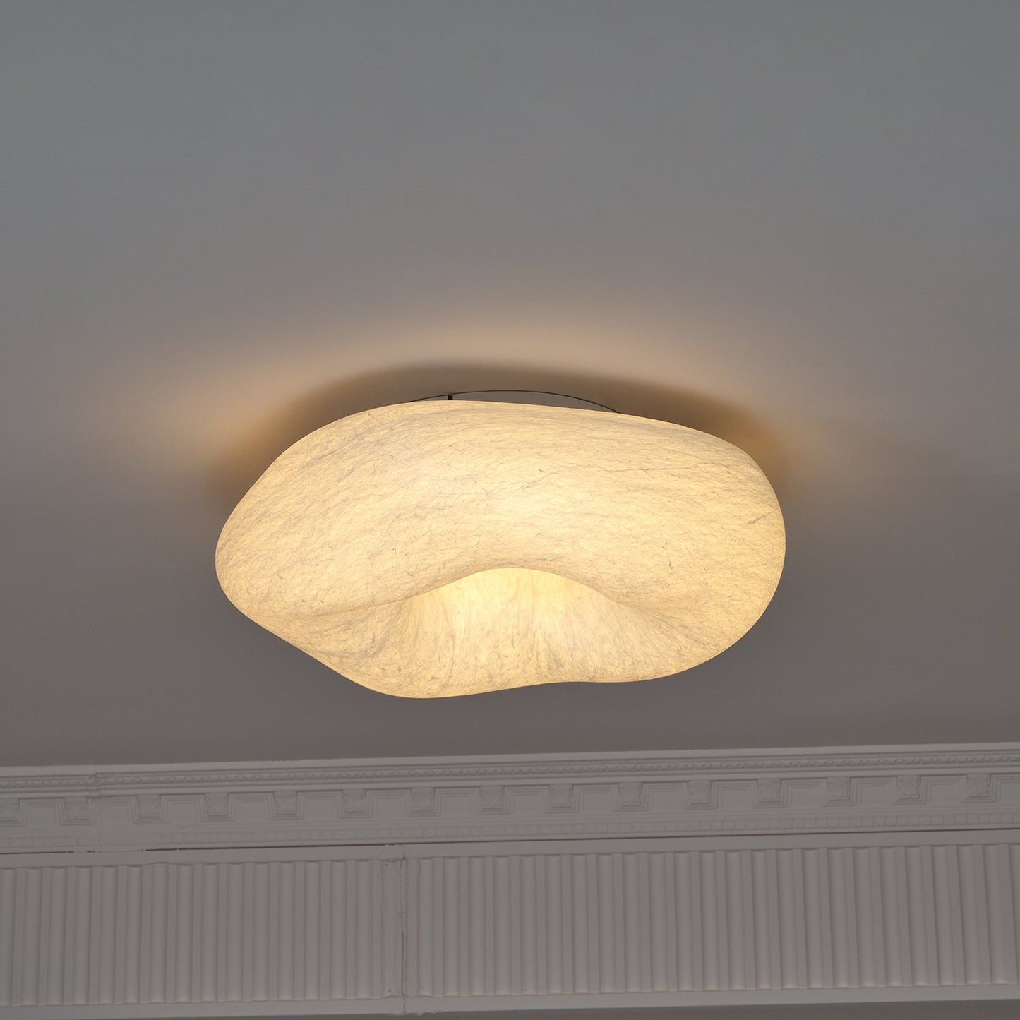Yunduo Silk Ceiling Lamp ∅ 19.7″ x H 7″ / Dia 50cm x H 18cm (Power ~20W) / White / Warm Light Ceiling lamp