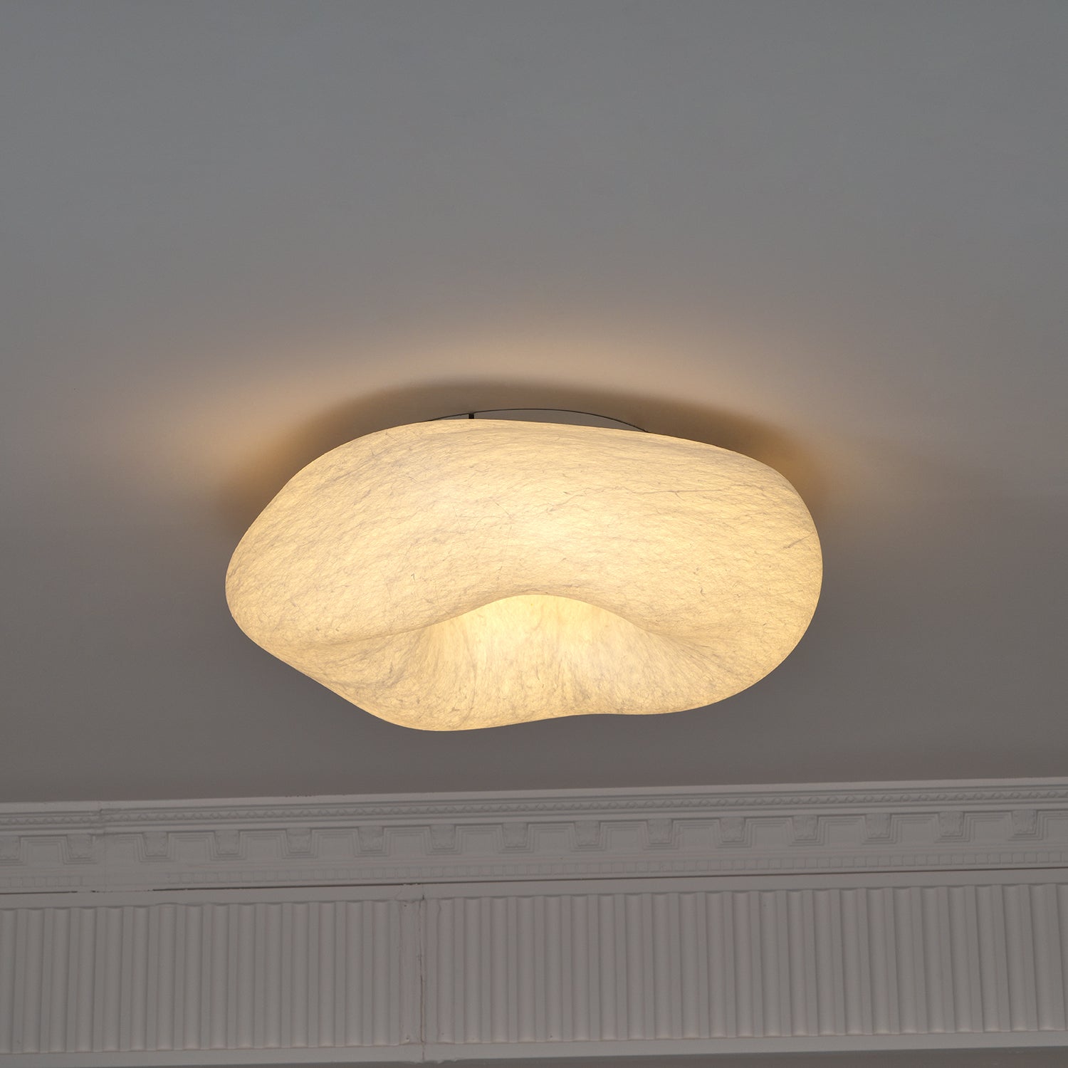 Yunduo Silk Ceiling Lamp ∅ 19.7″ x H 7″ / Dia 50cm x H 18cm (Power ~20W) / White / Warm Light Ceiling lamp