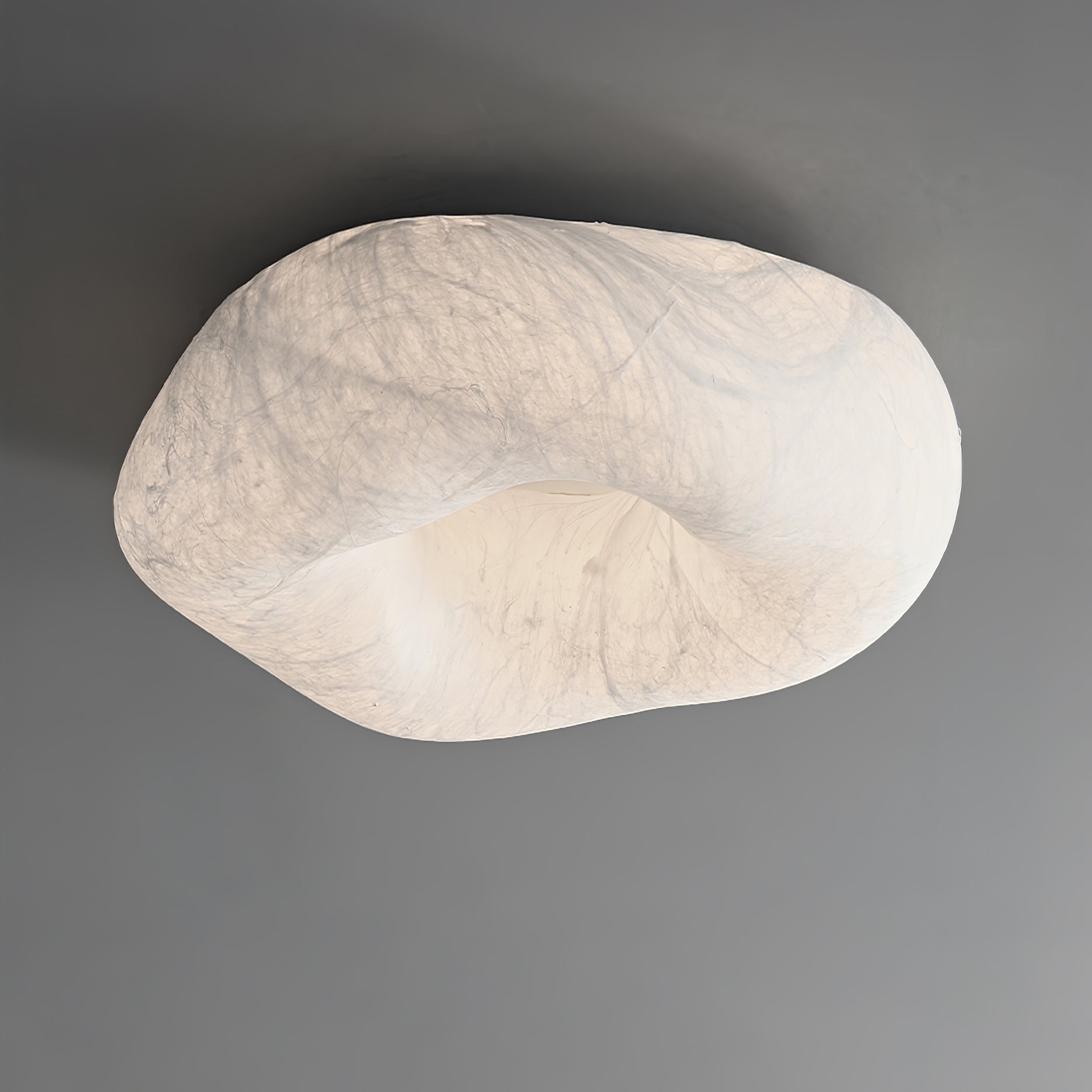 Yunduo Silk Ceiling Lamp ∅ 19.7″ x H 7″ / Dia 50cm x H 18cm (Power ~20W) / White / Warm Light Ceiling lamp