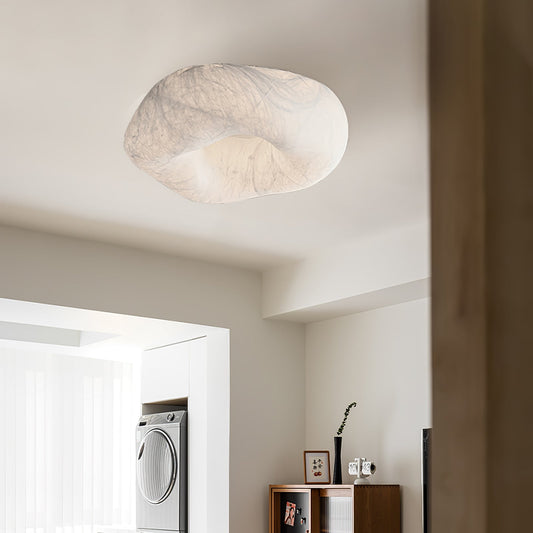 Yunduo Silk Ceiling Lamp ∅ 19.7″ x H 7″ / Dia 50cm x H 18cm (Power ~20W) / White / Warm Light Ceiling lamp