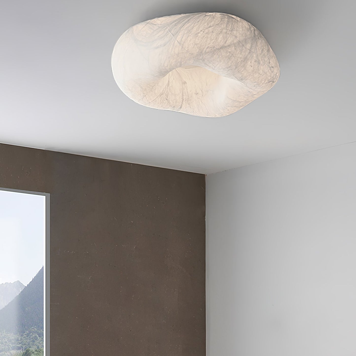 Yunduo Silk Ceiling Lamp ∅ 19.7″ x H 7″ / Dia 50cm x H 18cm (Power ~20W) / White / Warm Light Ceiling lamp