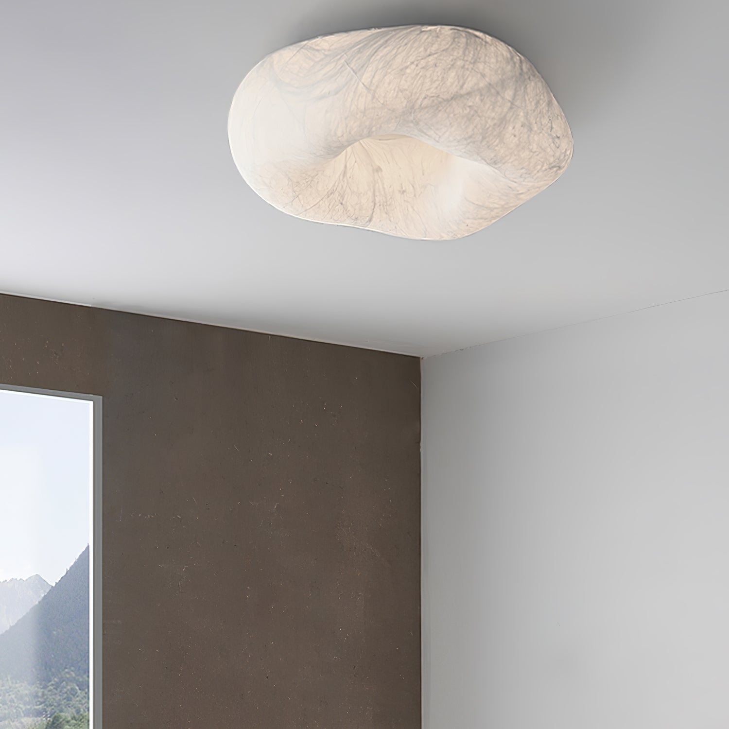 Yunduo Silk Ceiling Lamp ∅ 19.7″ x H 7″ / Dia 50cm x H 18cm (Power ~20W) / White / Warm Light Ceiling lamp