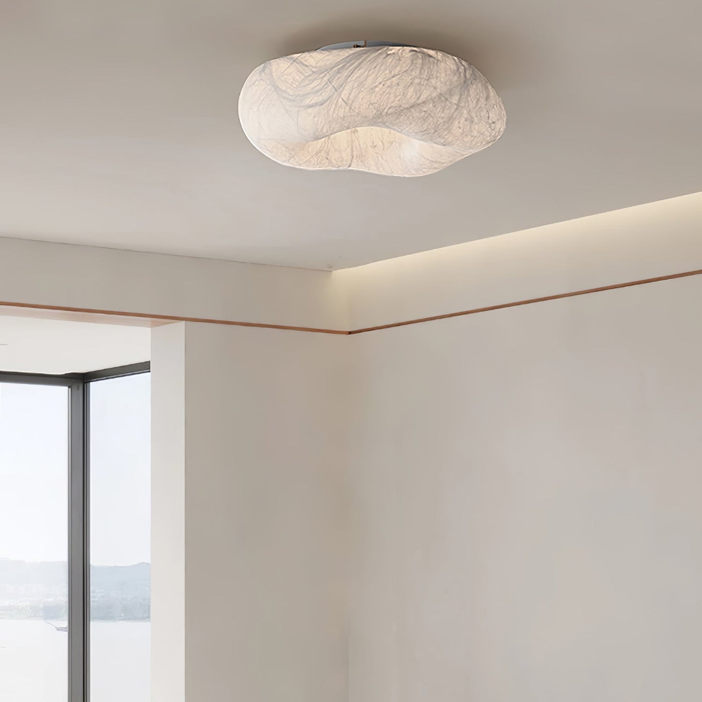 Yunduo Silk Ceiling Lamp ∅ 19.7″ x H 7″ / Dia 50cm x H 18cm (Power ~20W) / White / Warm Light Ceiling lamp