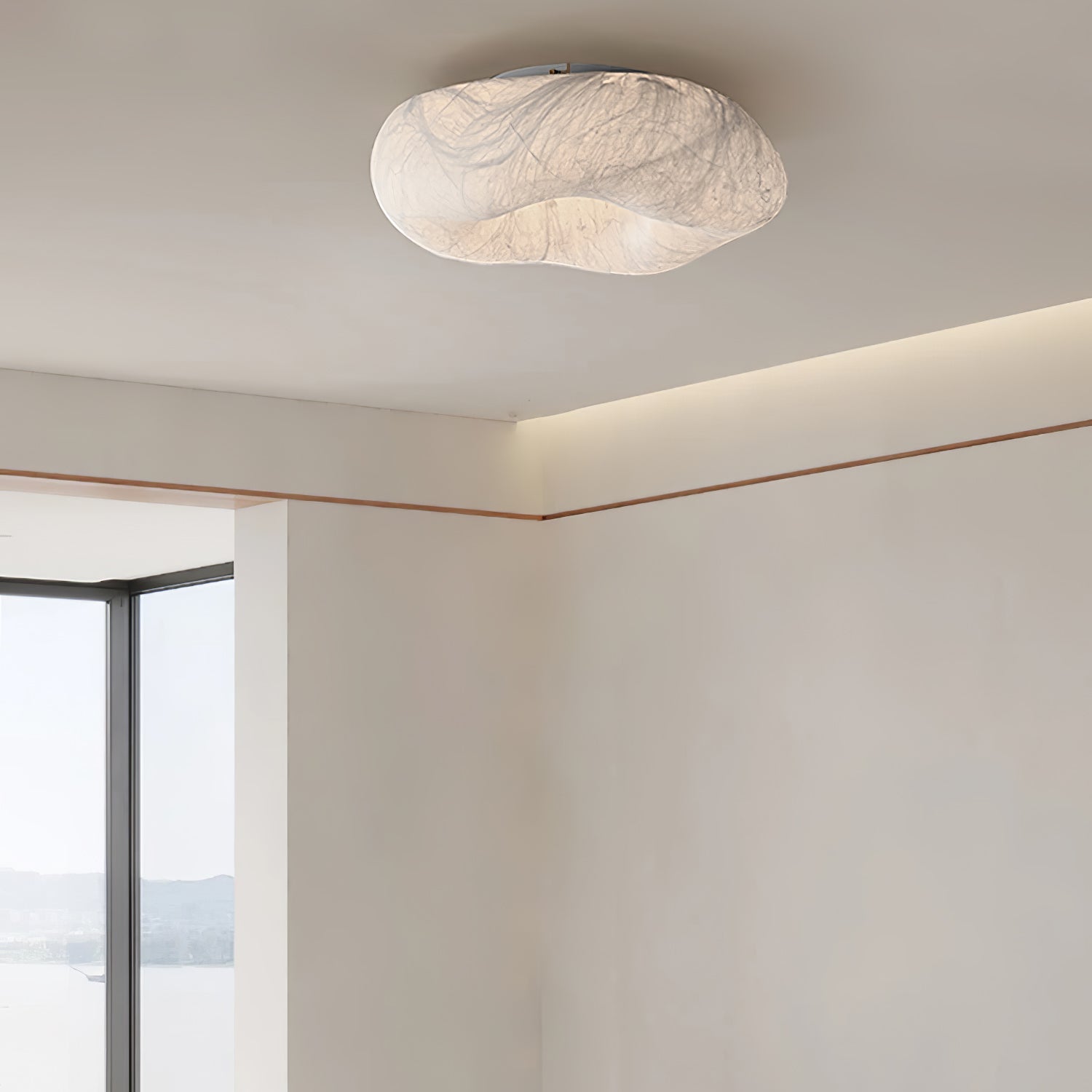 Yunduo Silk Ceiling Lamp ∅ 19.7″ x H 7″ / Dia 50cm x H 18cm (Power ~20W) / White / Warm Light Ceiling lamp