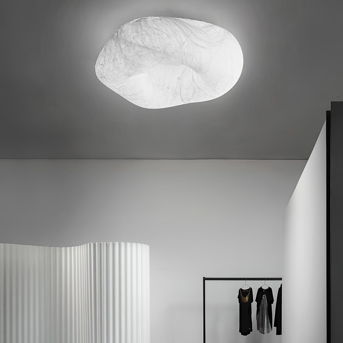 Yunduo Silk Ceiling Lamp ∅ 19.7″ x H 7″ / Dia 50cm x H 18cm (Power ~20W) / White / Warm Light Ceiling lamp