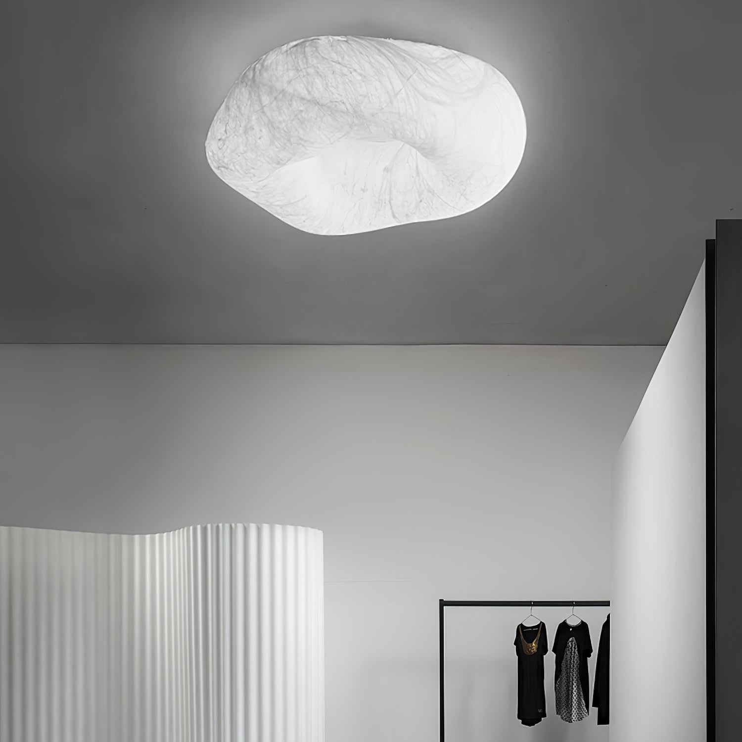Yunduo Silk Ceiling Lamp ∅ 19.7″ x H 7″ / Dia 50cm x H 18cm (Power ~20W) / White / Warm Light Ceiling lamp