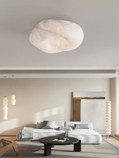 Yunduo Silk Ceiling Lamp ∅ 19.7″ x H 7″ / Dia 50cm x H 18cm (Power ~20W) / White / Warm Light Ceiling lamp