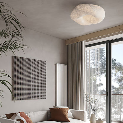 Yunduo Silk Ceiling Lamp ∅ 19.7″ x H 7″ / Dia 50cm x H 18cm (Power ~20W) / White / Warm Light Ceiling lamp
