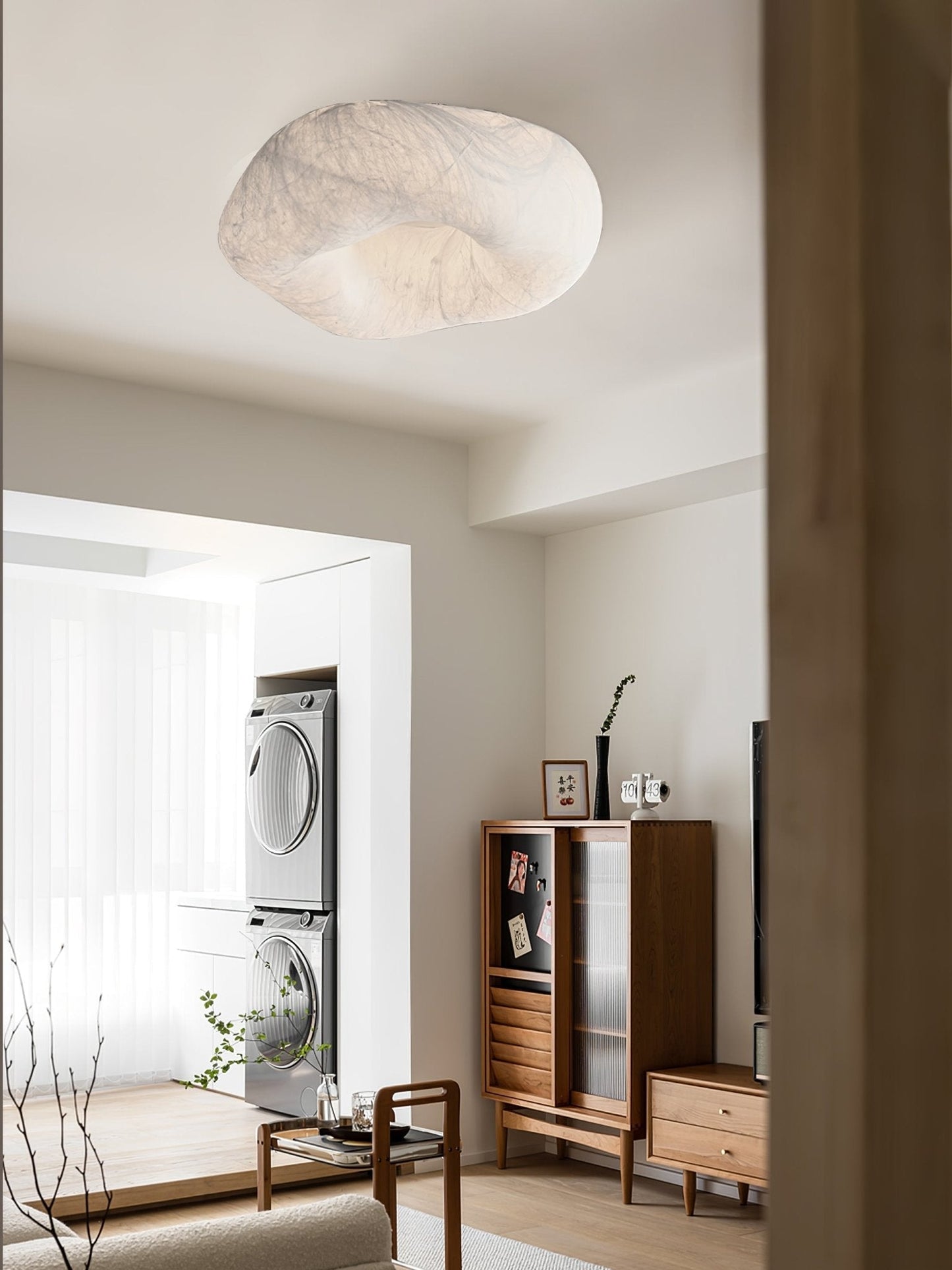 Yunduo Silk Ceiling Lamp ∅ 19.7″ x H 7″ / Dia 50cm x H 18cm (Power ~20W) / White / Warm Light Ceiling lamp